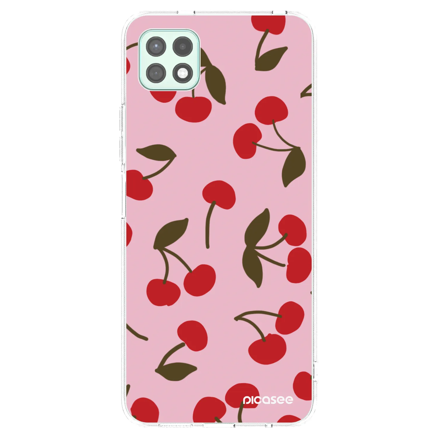 Picasee διαφανής θήκη σιλικόνης Samsung Galaxy A22 A226B 5G - Cherry