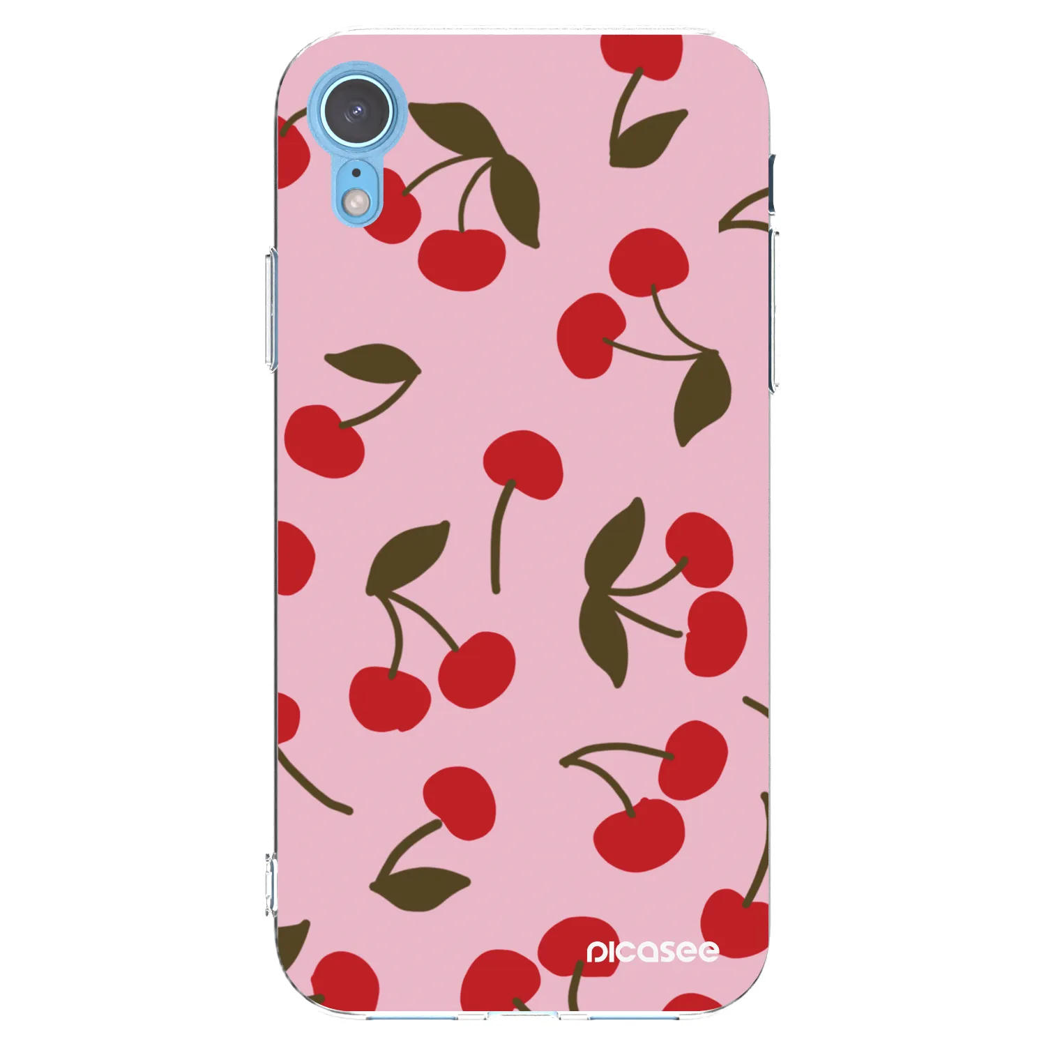 Picasee διαφανής θήκη σιλικόνης Apple iPhone XR - Cherry