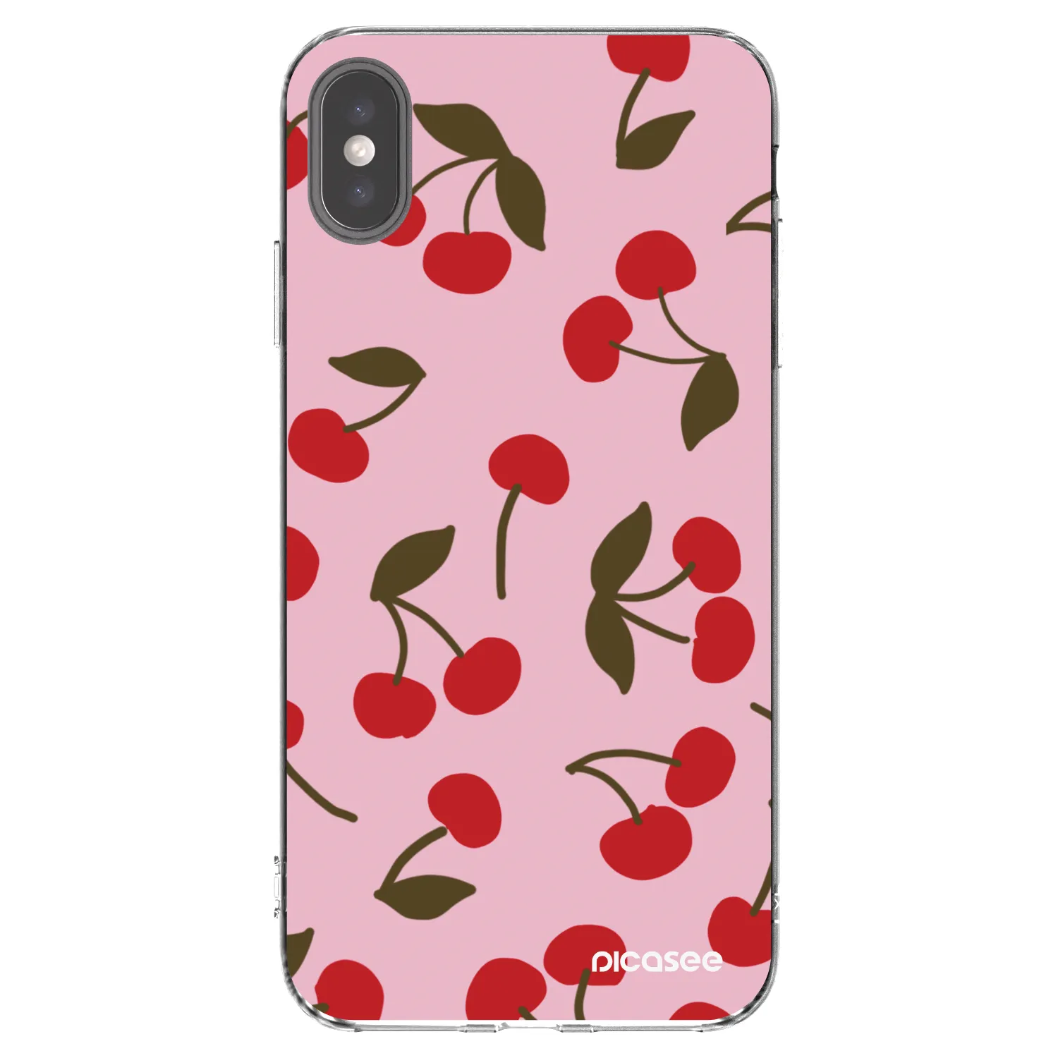 Picasee διαφανής θήκη σιλικόνης Apple iPhone XS Max - Cherry