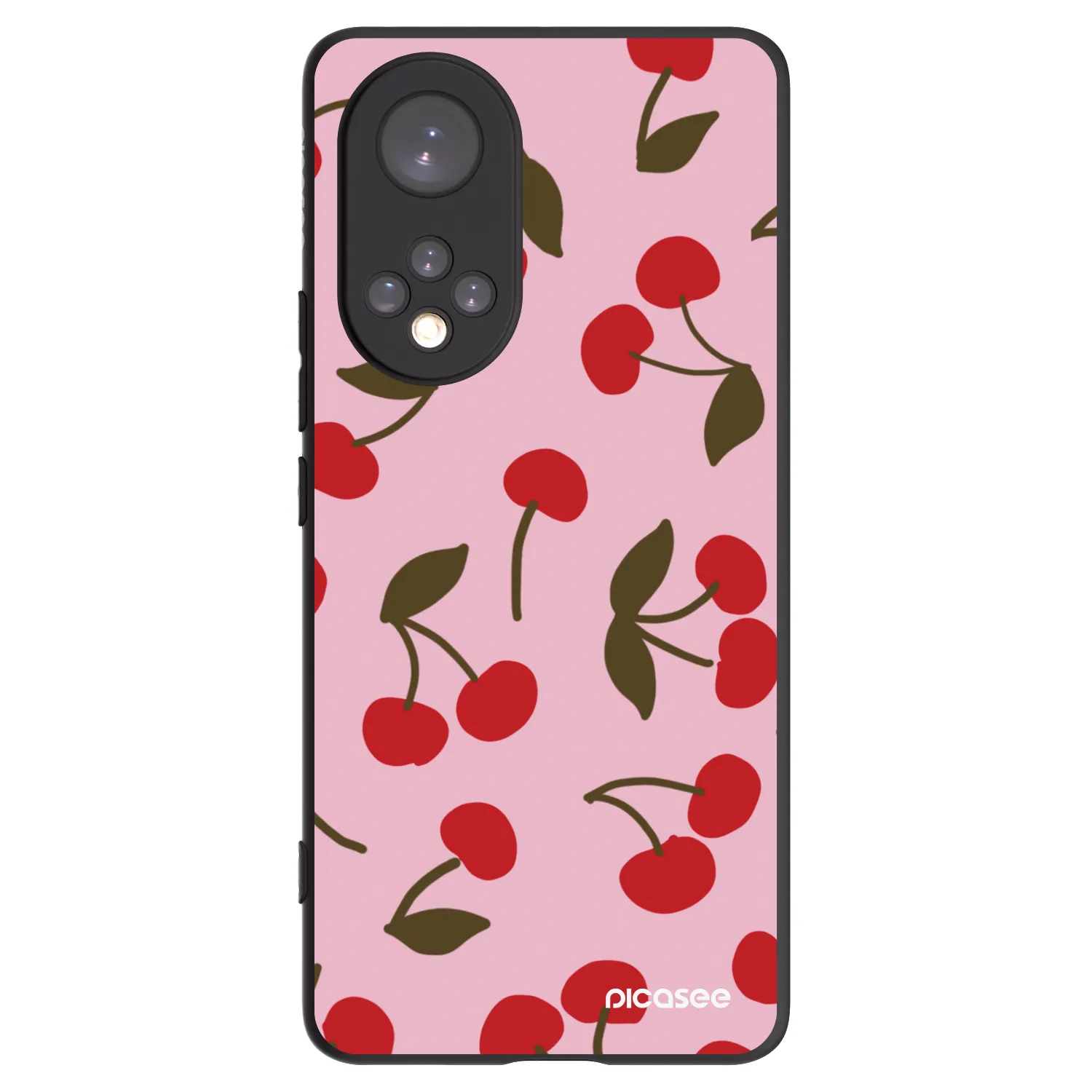 Picasee Μαύρη θήκη σιλικόνης για Honor 50 5G - Cherry