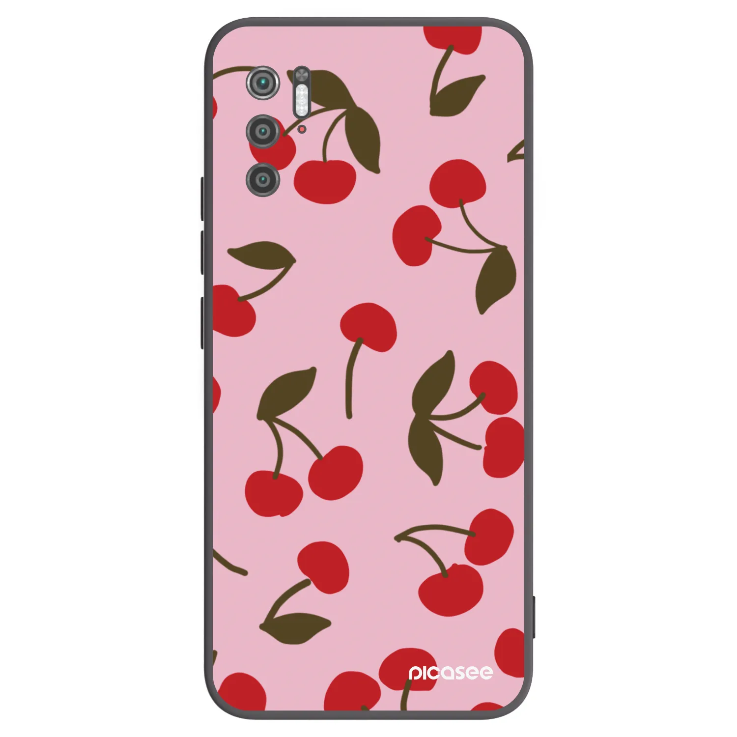 Picasee Μαύρη θήκη σιλικόνης για Xiaomi Poco M3 Pro 5G - Cherry