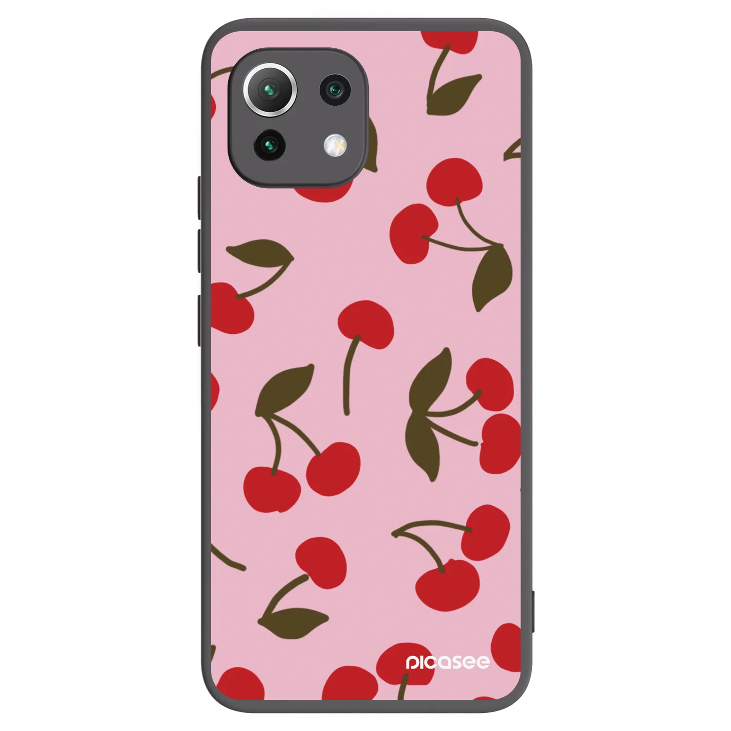 Picasee Μαύρη θήκη σιλικόνης για Xiaomi 11 Lite 5G NE - Cherry