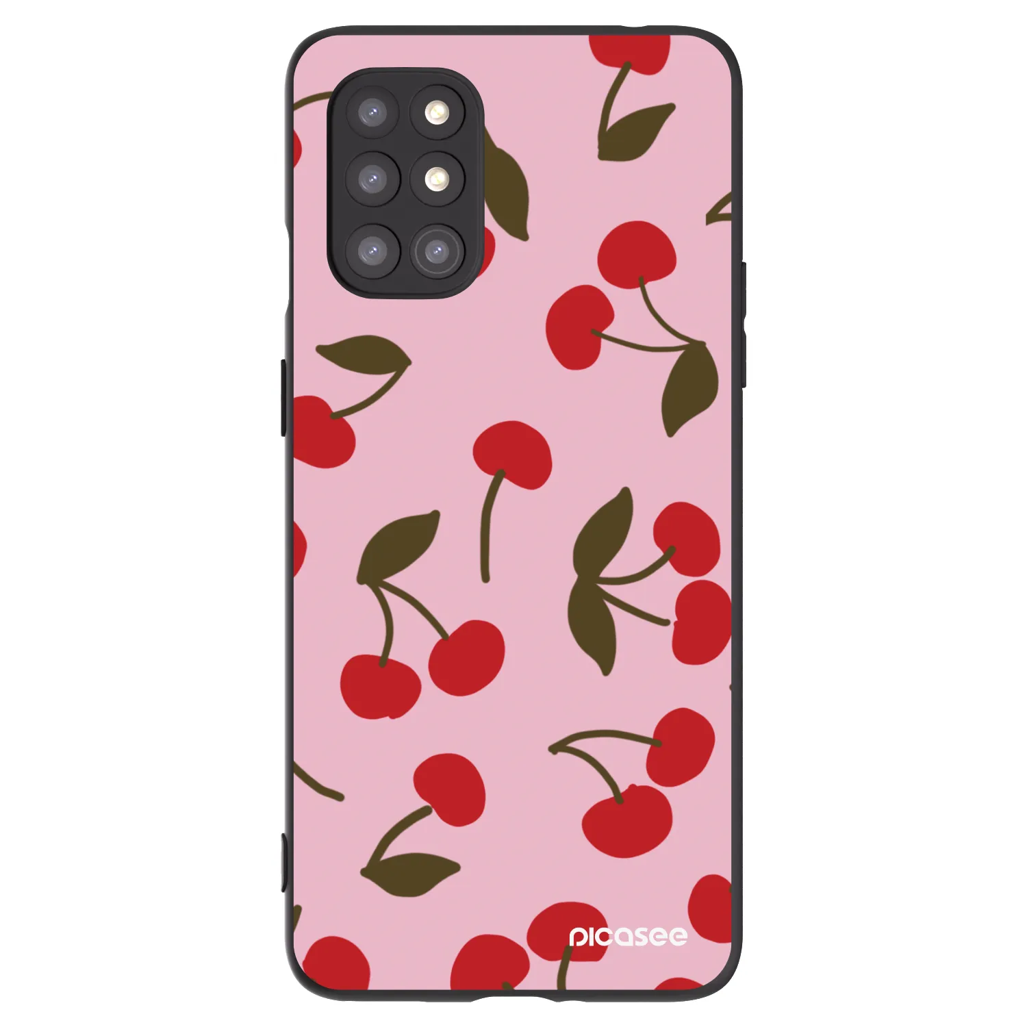Picasee Μαύρη θήκη σιλικόνης για OnePlus 8T - Cherry