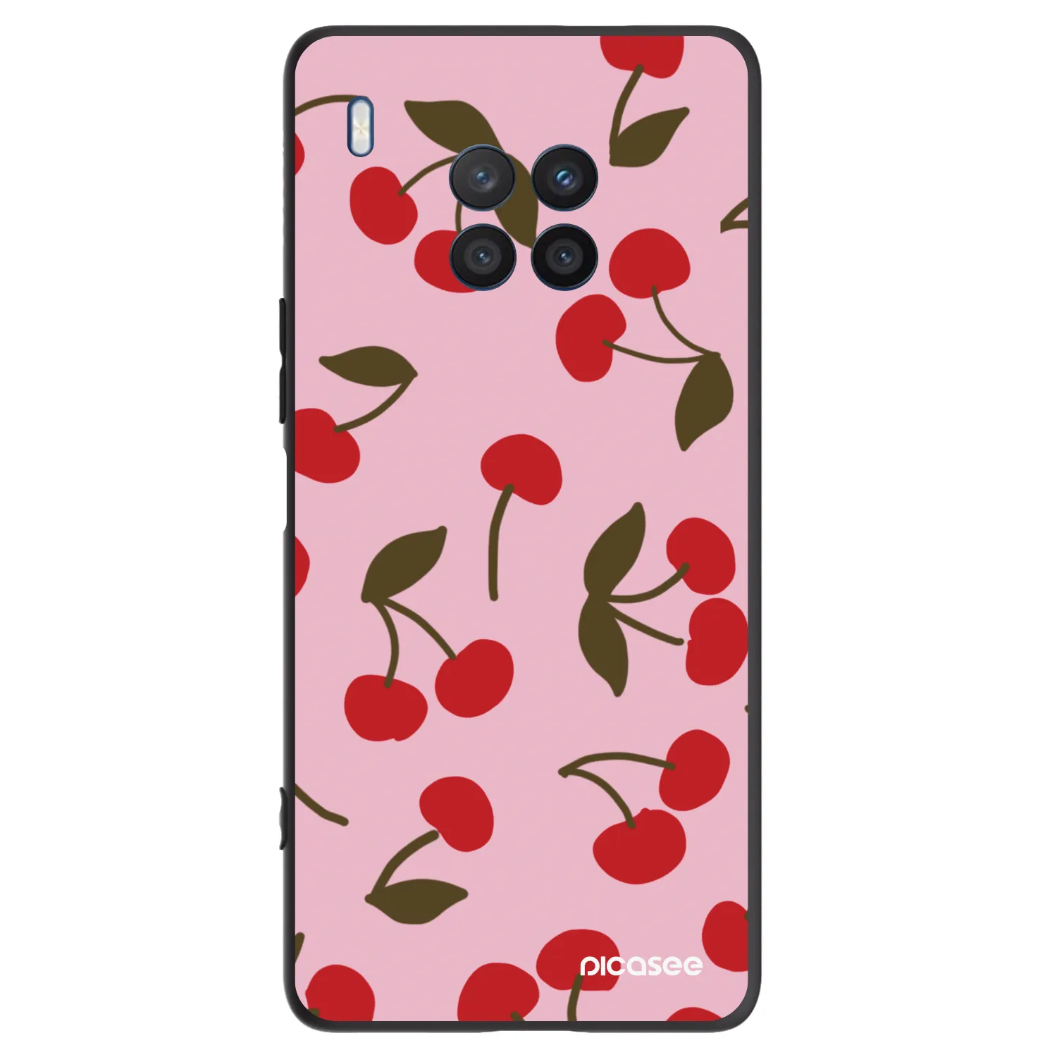 Picasee Μαύρη θήκη σιλικόνης για Honor 50 Lite - Cherry