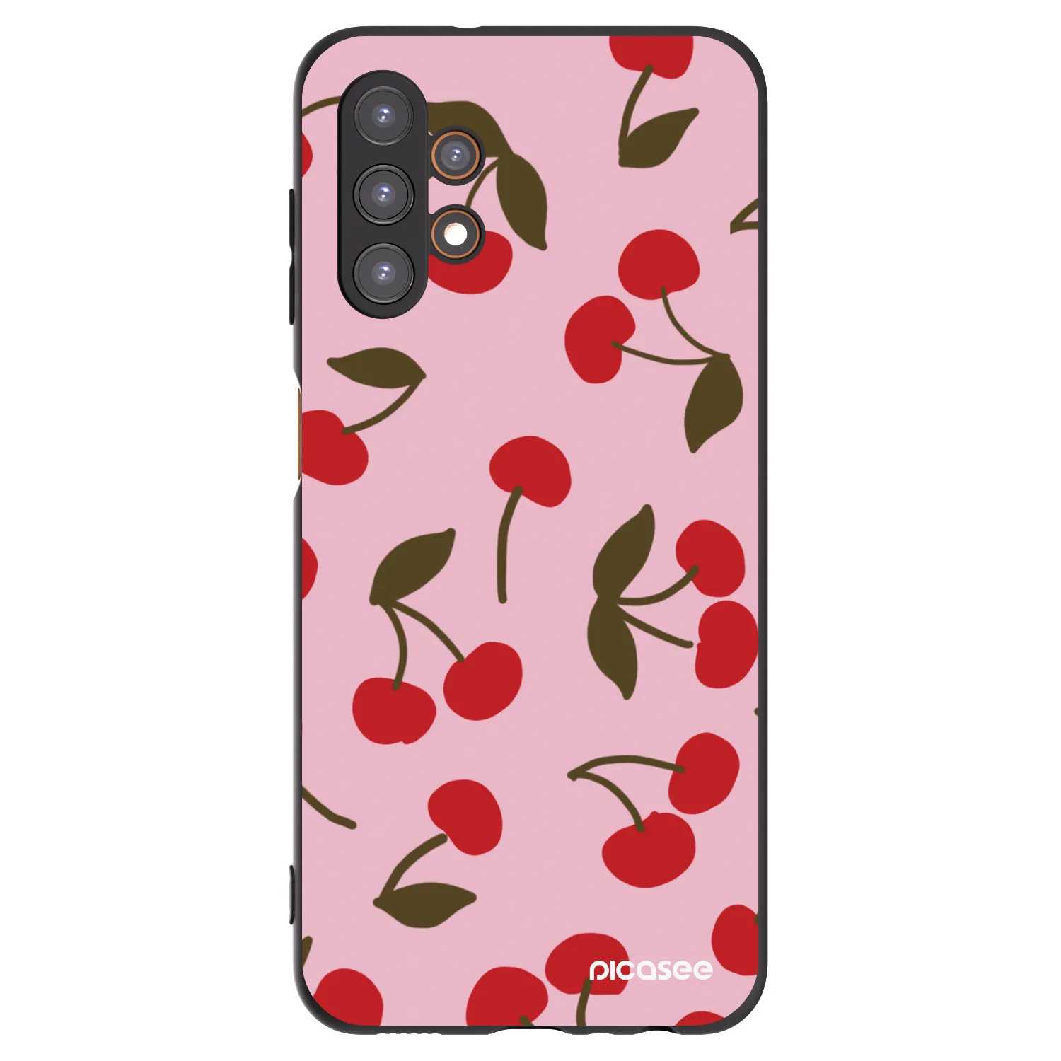 Picasee Μαύρη θήκη σιλικόνης για Samsung Galaxy A13 4G A135 - Cherry
