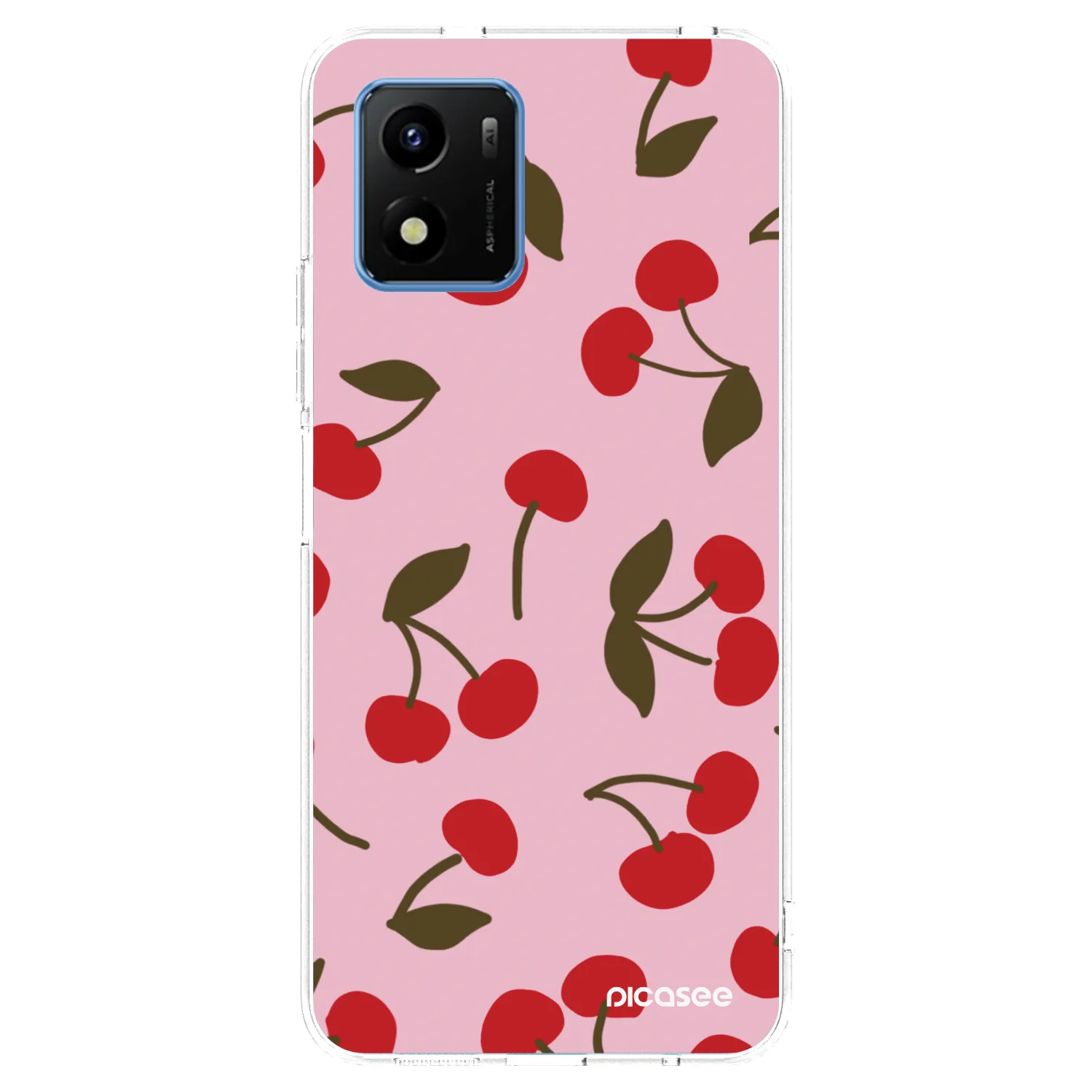 Picasee διαφανής θήκη σιλικόνης Vivo Y01 - Cherry
