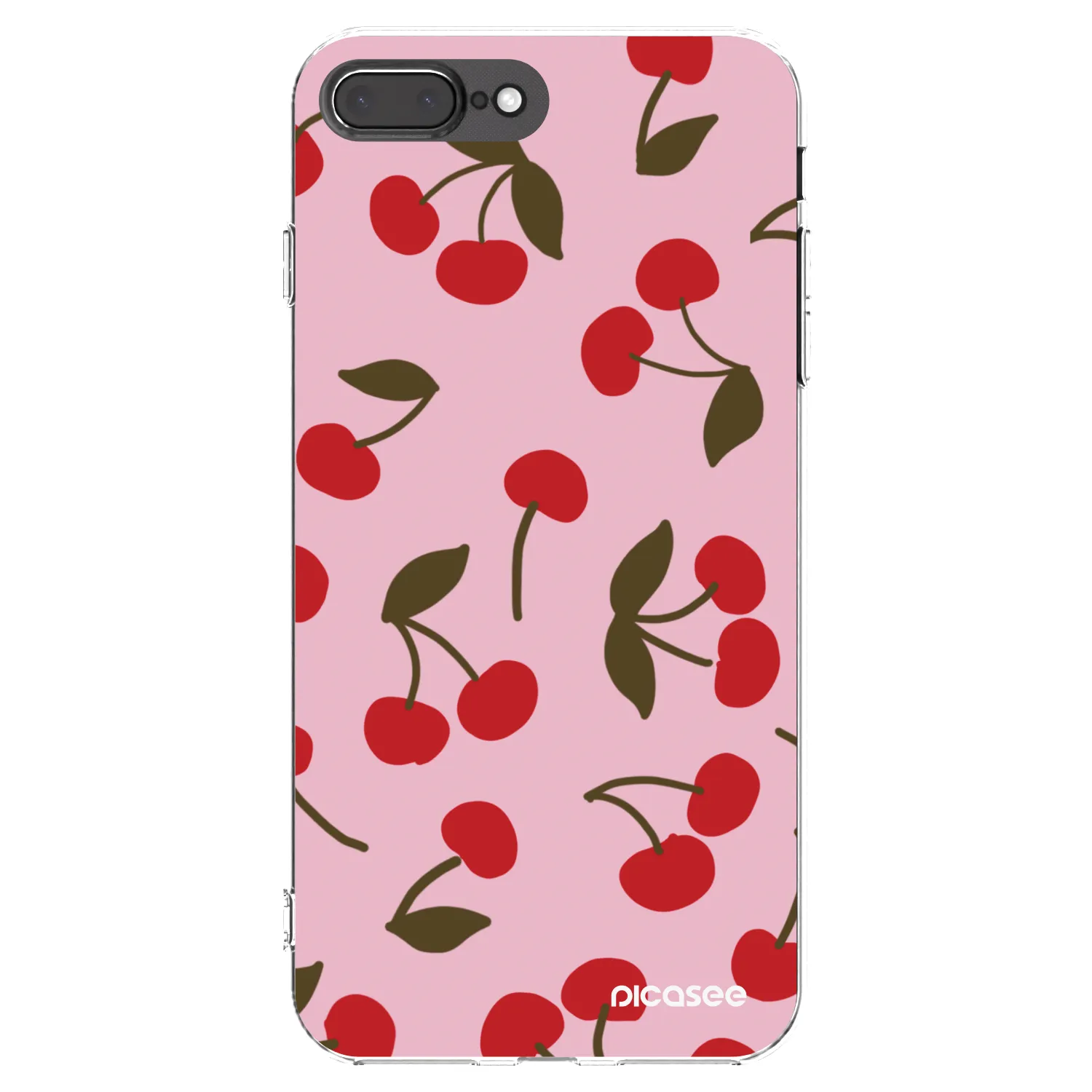 Picasee διαφανής θήκη σιλικόνης Apple iPhone 8 Plus - Cherry