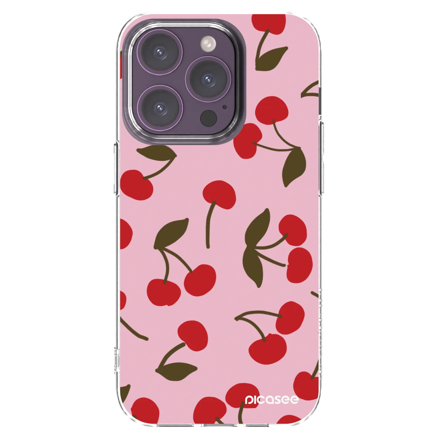Picasee διαφανής θήκη σιλικόνης Apple iPhone 14 Pro - Cherry