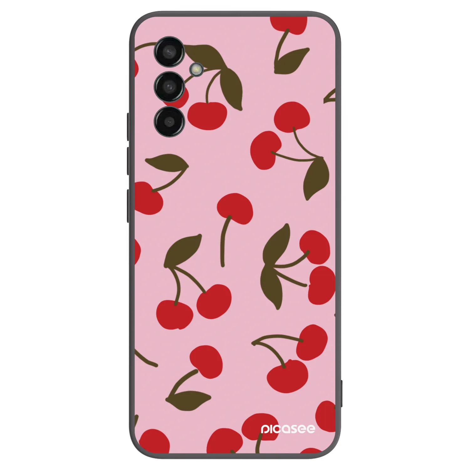 Picasee Μαύρη θήκη σιλικόνης για Samsung Galaxy M13 M135F - Cherry