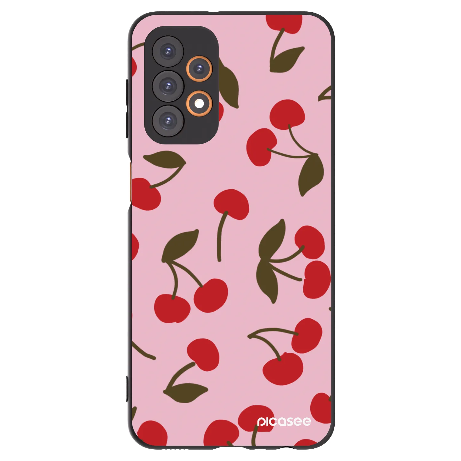 Picasee Μαύρη θήκη σιλικόνης για Samsung Galaxy A23 A236B 5G - Cherry