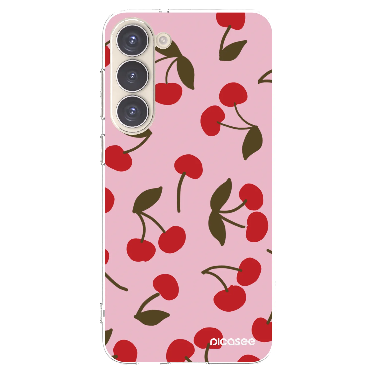 Picasee διαφανής θήκη σιλικόνης Samsung Galaxy S23+ 5G - Cherry