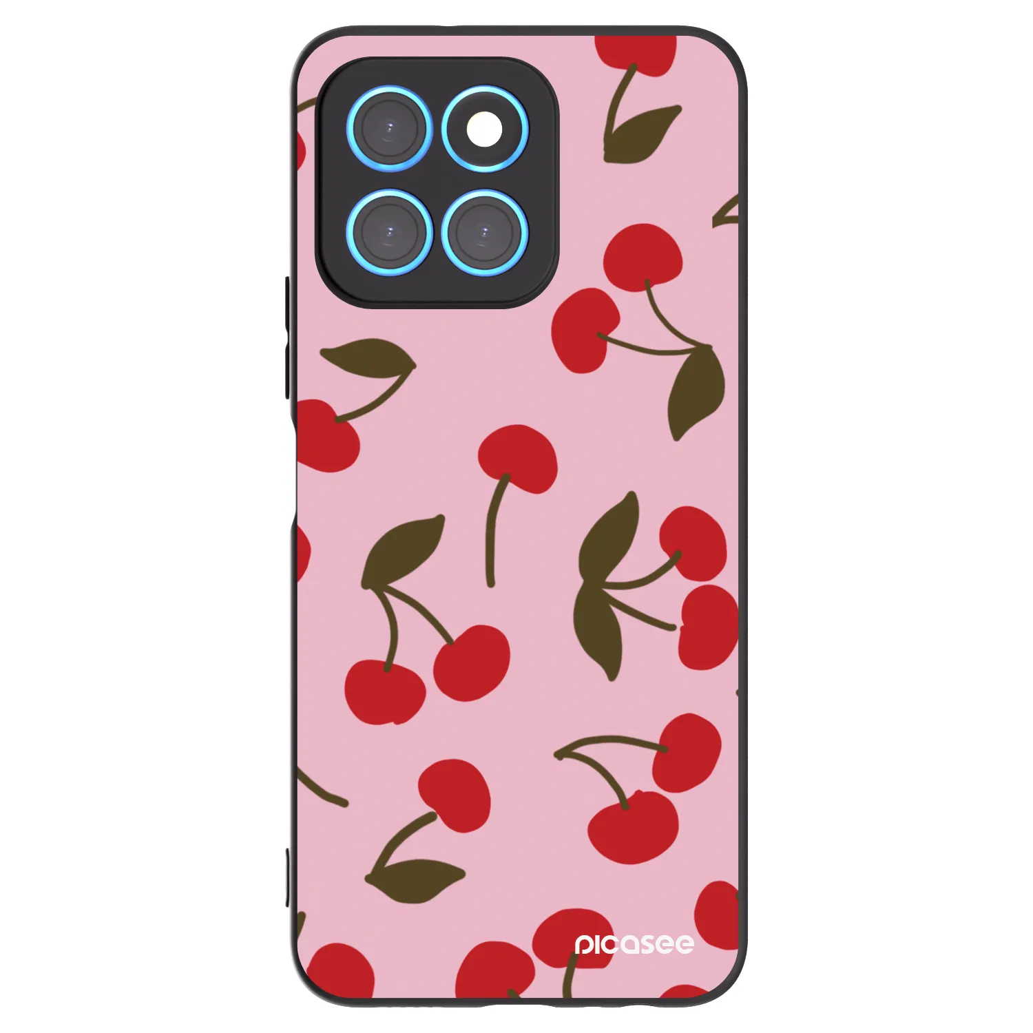 Picasee Μαύρη θήκη σιλικόνης για Honor X6 - Cherry