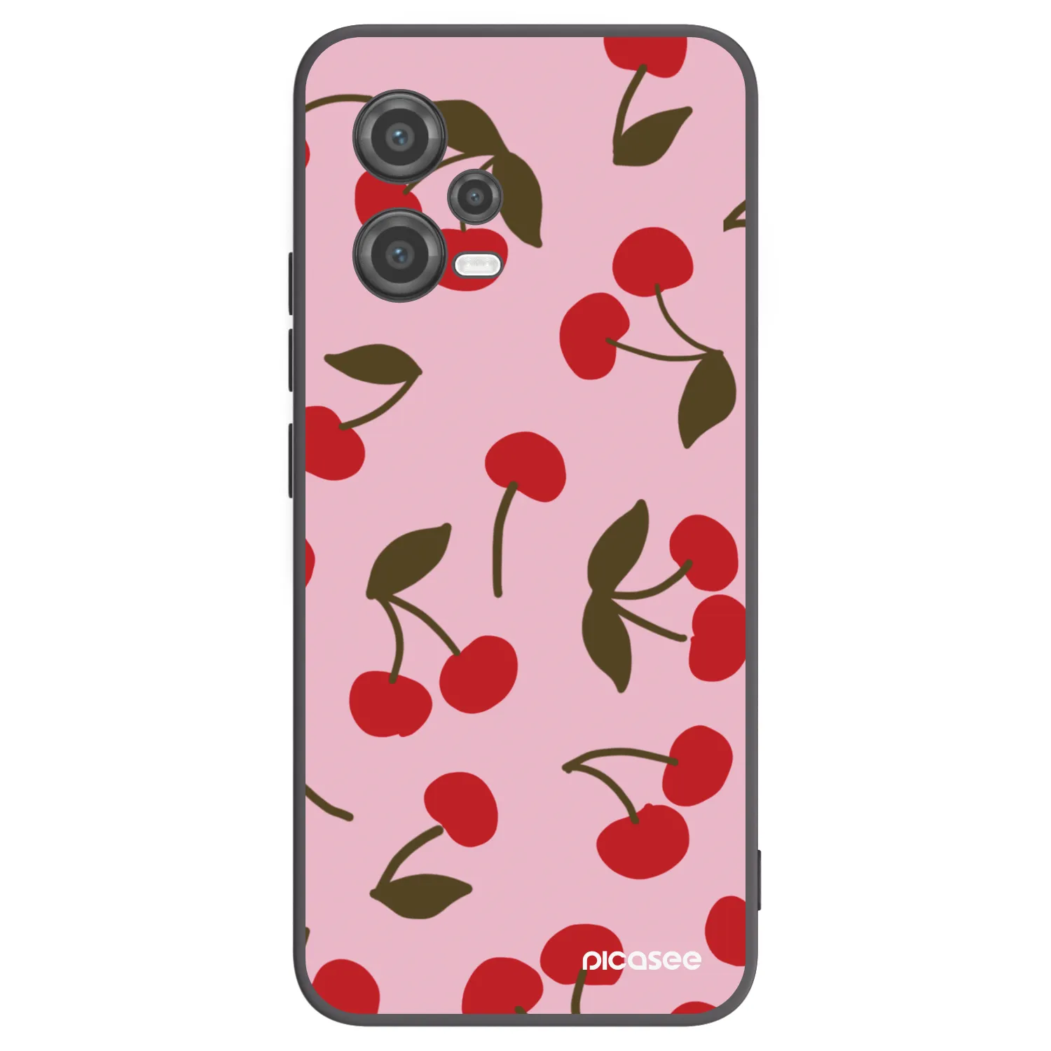 Picasee Μαύρη θήκη σιλικόνης για Xiaomi Poco X5 - Cherry