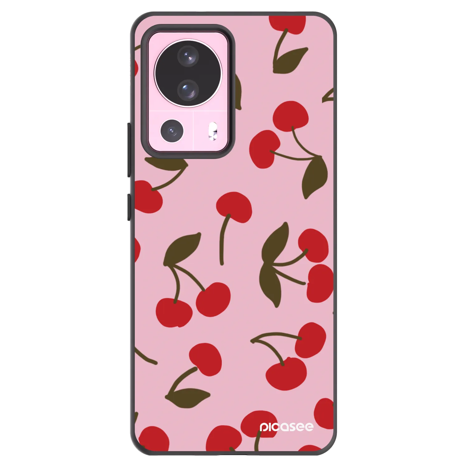 Picasee Μαύρη θήκη σιλικόνης για Xiaomi 13 Lite - Cherry