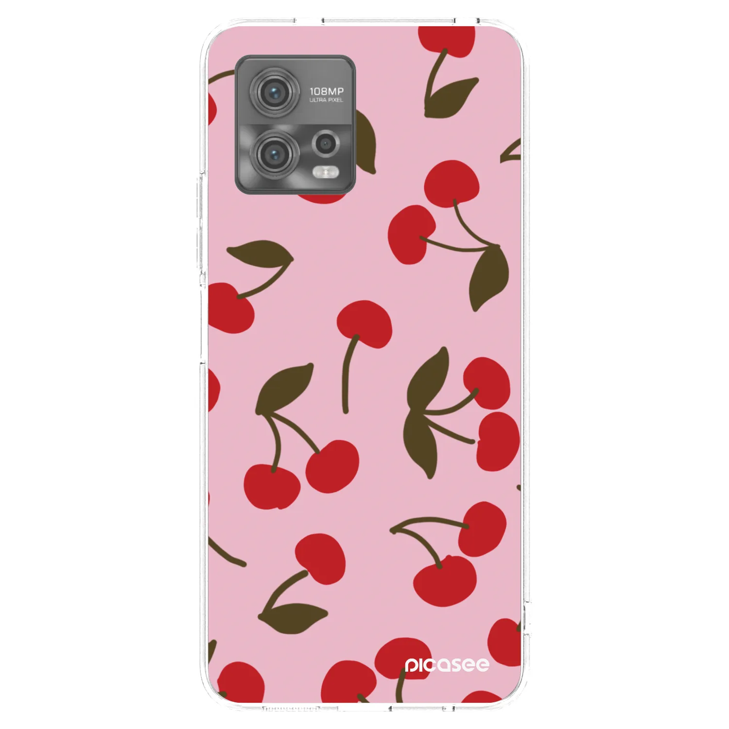 Picasee διαφανής θήκη σιλικόνης Motorola Moto G72 - Cherry