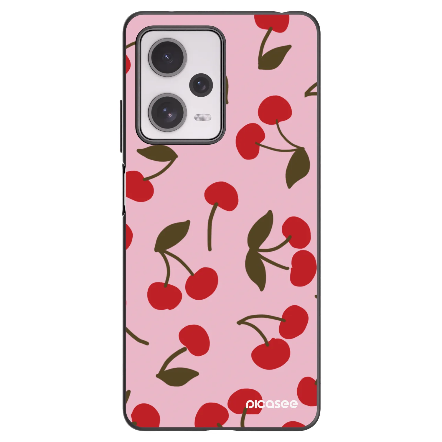 Picasee Μαύρη θήκη σιλικόνης για Xiaomi Redmi Note 12 Pro+ 5G - Cherry