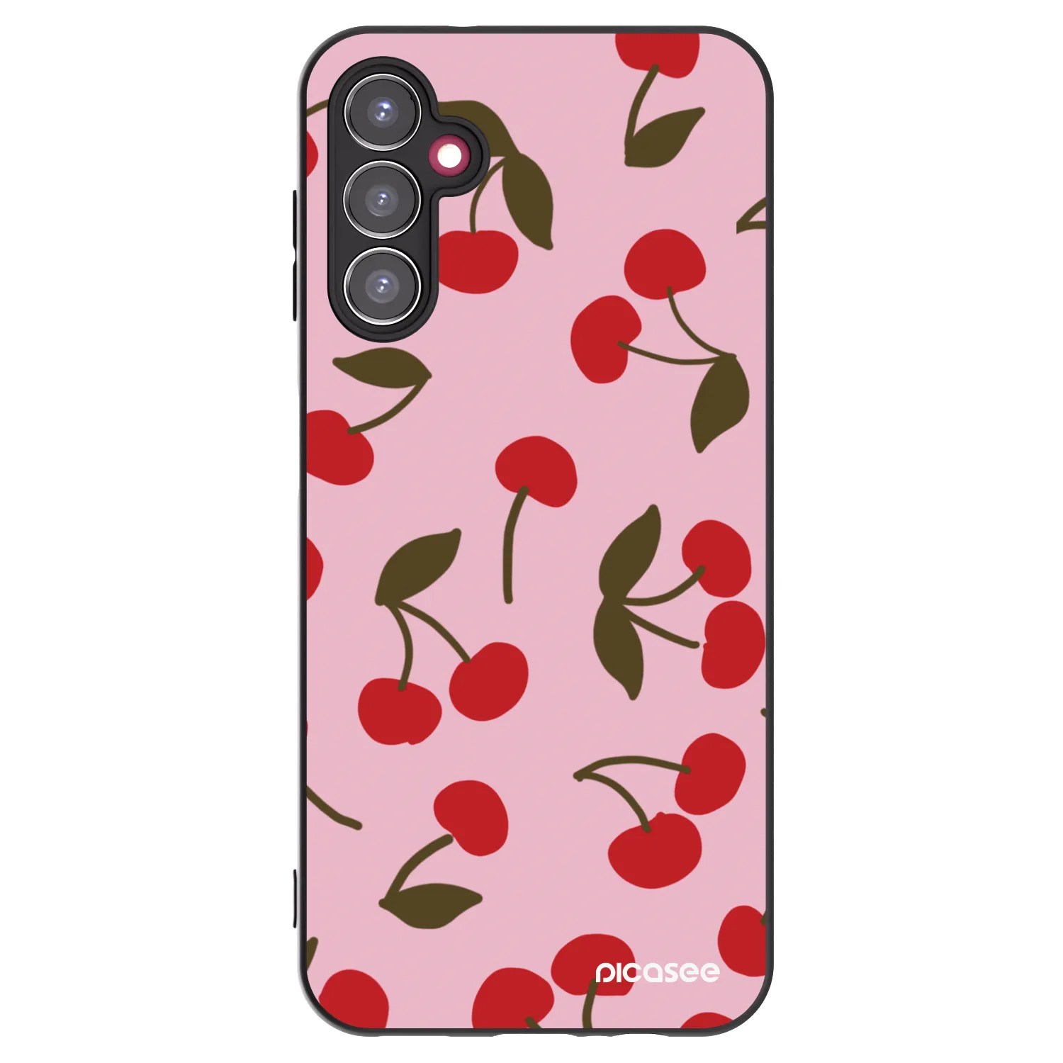 Picasee Μαύρη θήκη σιλικόνης για Samsung Galaxy A14 5G A146P - Cherry