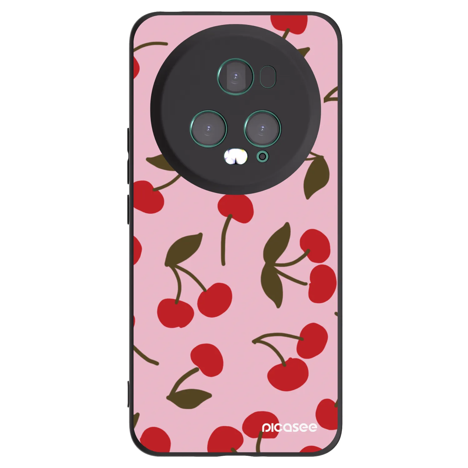 Picasee Μαύρη θήκη σιλικόνης για Honor Magic5 Pro - Cherry
