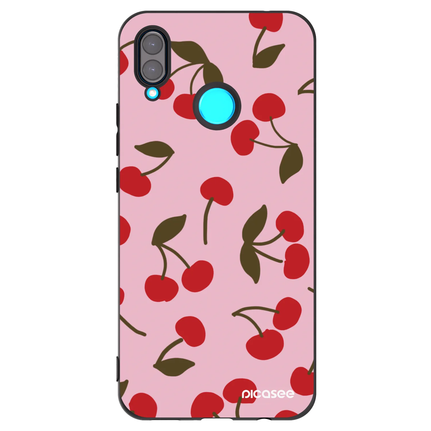 Picasee Μαύρη θήκη σιλικόνης για Huawei Nova 3i - Cherry
