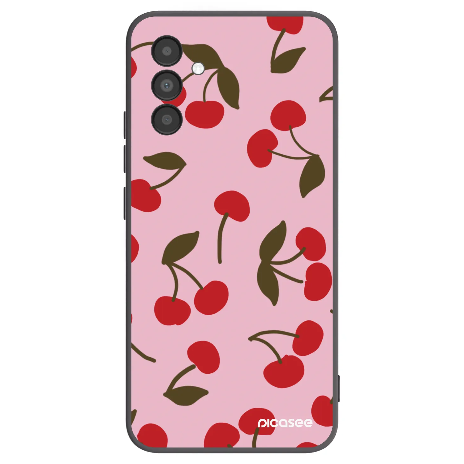 Picasee Μαύρη θήκη σιλικόνης για Samsung Galaxy A04s A047F - Cherry