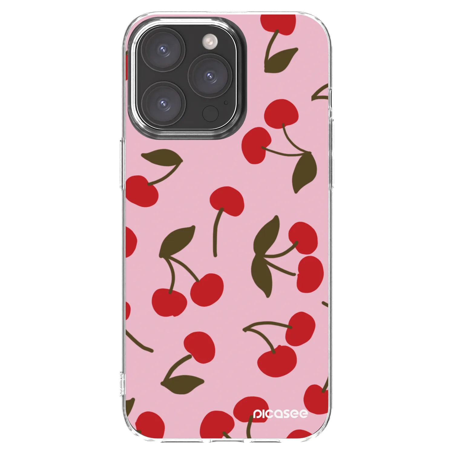 Picasee διαφανής θήκη σιλικόνης Apple iPhone 15 Pro Max - Cherry