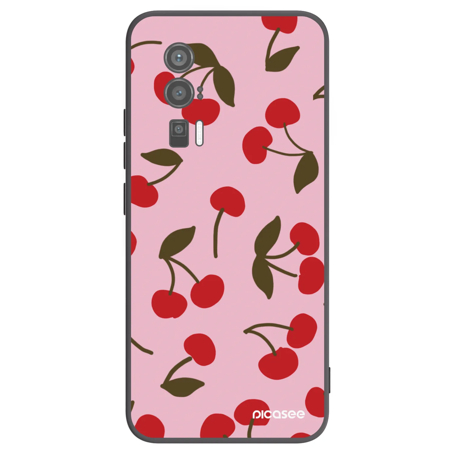 Picasee Μαύρη θήκη σιλικόνης για Xiaomi Poco F5 Pro 5G - Cherry