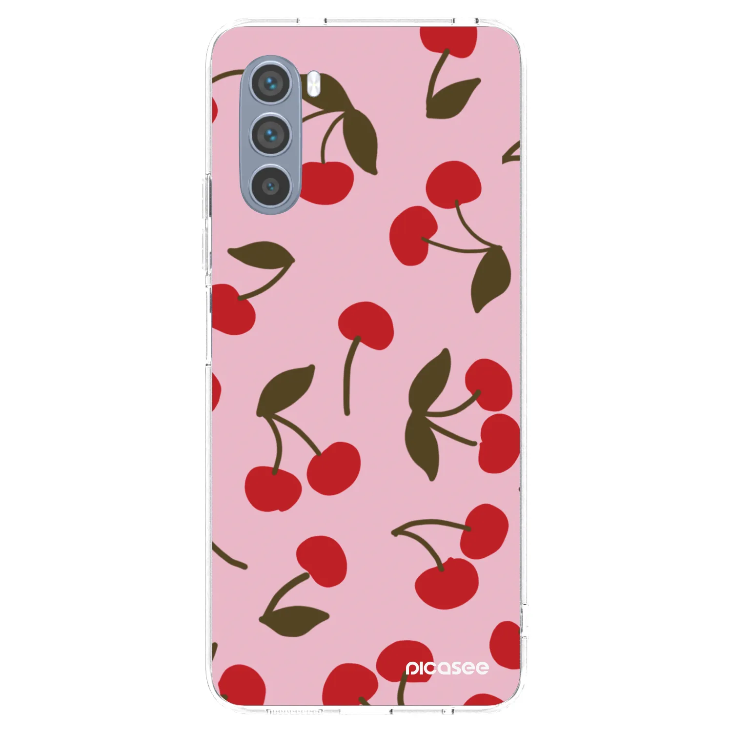 Picasee διαφανής θήκη σιλικόνης Motorola Moto G62 - Cherry