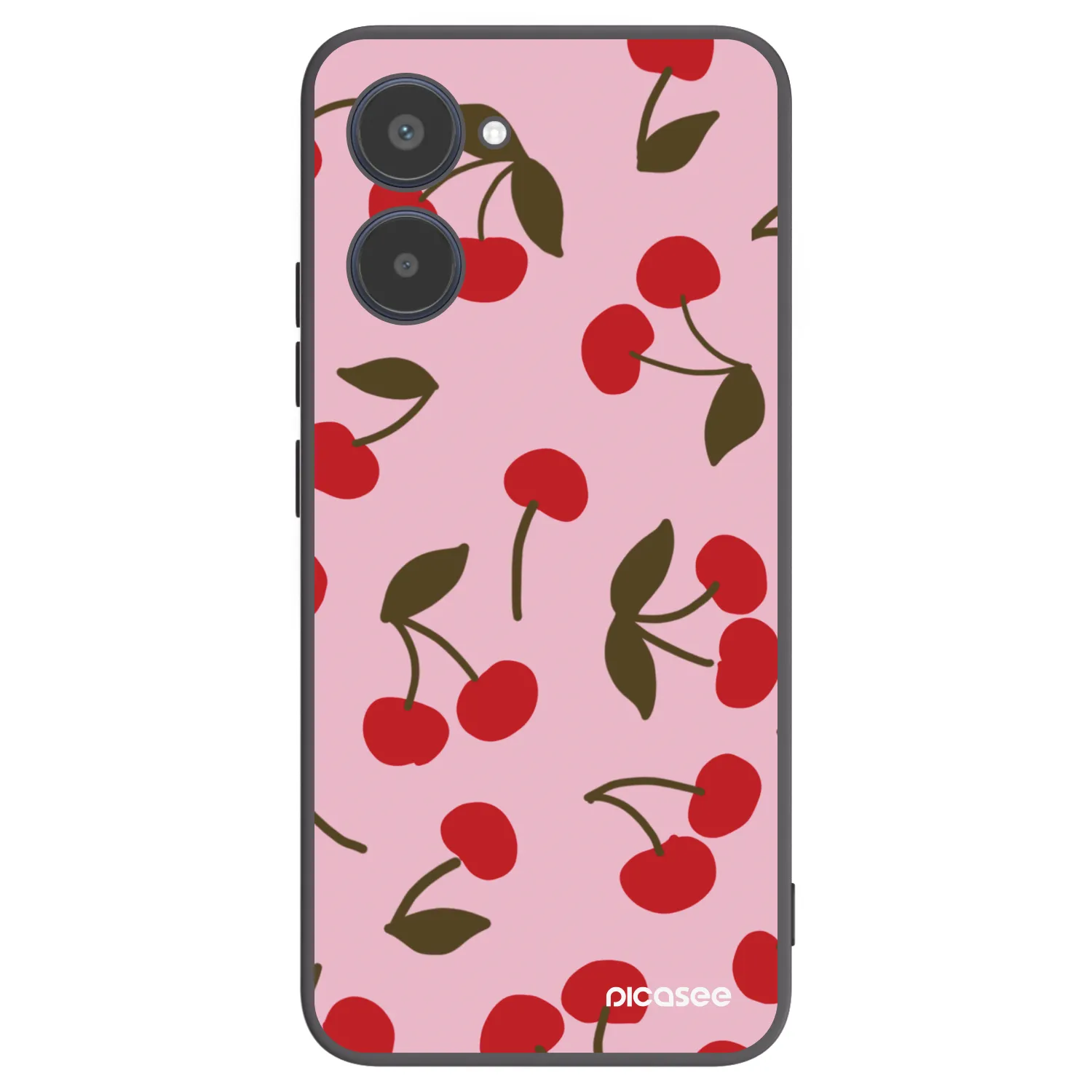 Picasee Μαύρη θήκη σιλικόνης για Realme 10 4G - Cherry