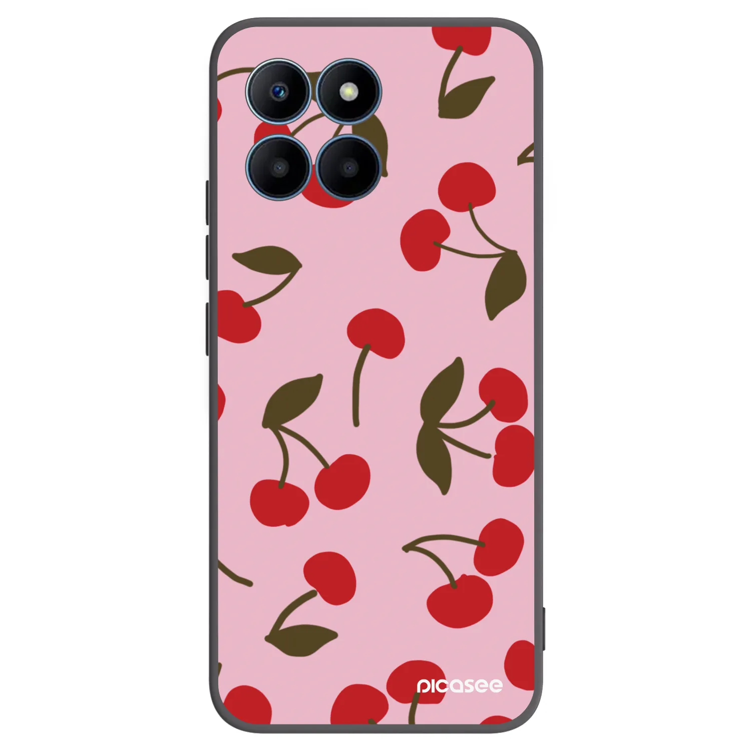 Picasee Μαύρη θήκη σιλικόνης για Honor 70 Lite - Cherry