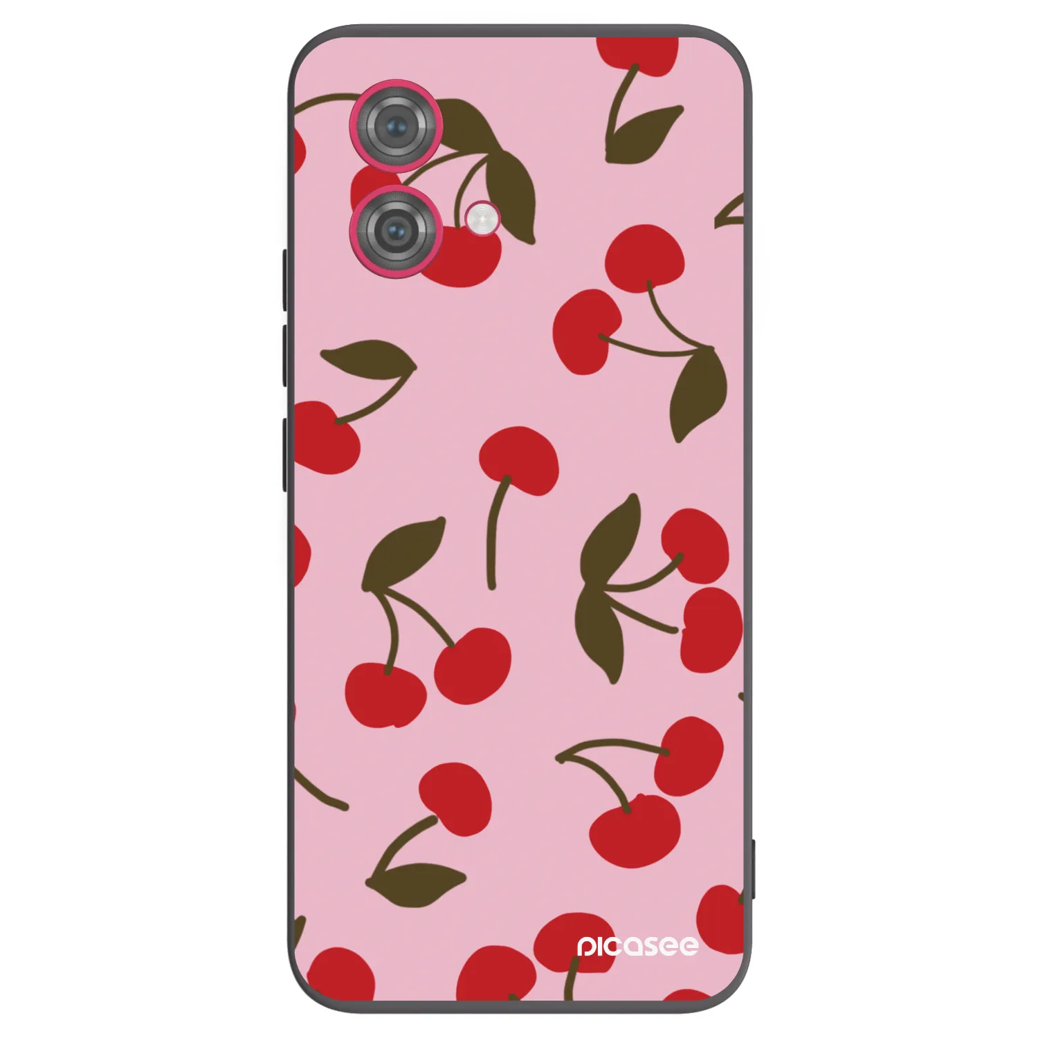 Picasee Μαύρη θήκη σιλικόνης για Motorola Moto G84 5G - Cherry