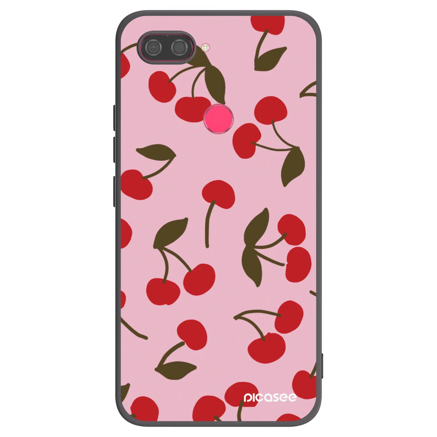 Picasee Μαύρη θήκη σιλικόνης για Xiaomi Mi 8 Lite - Cherry