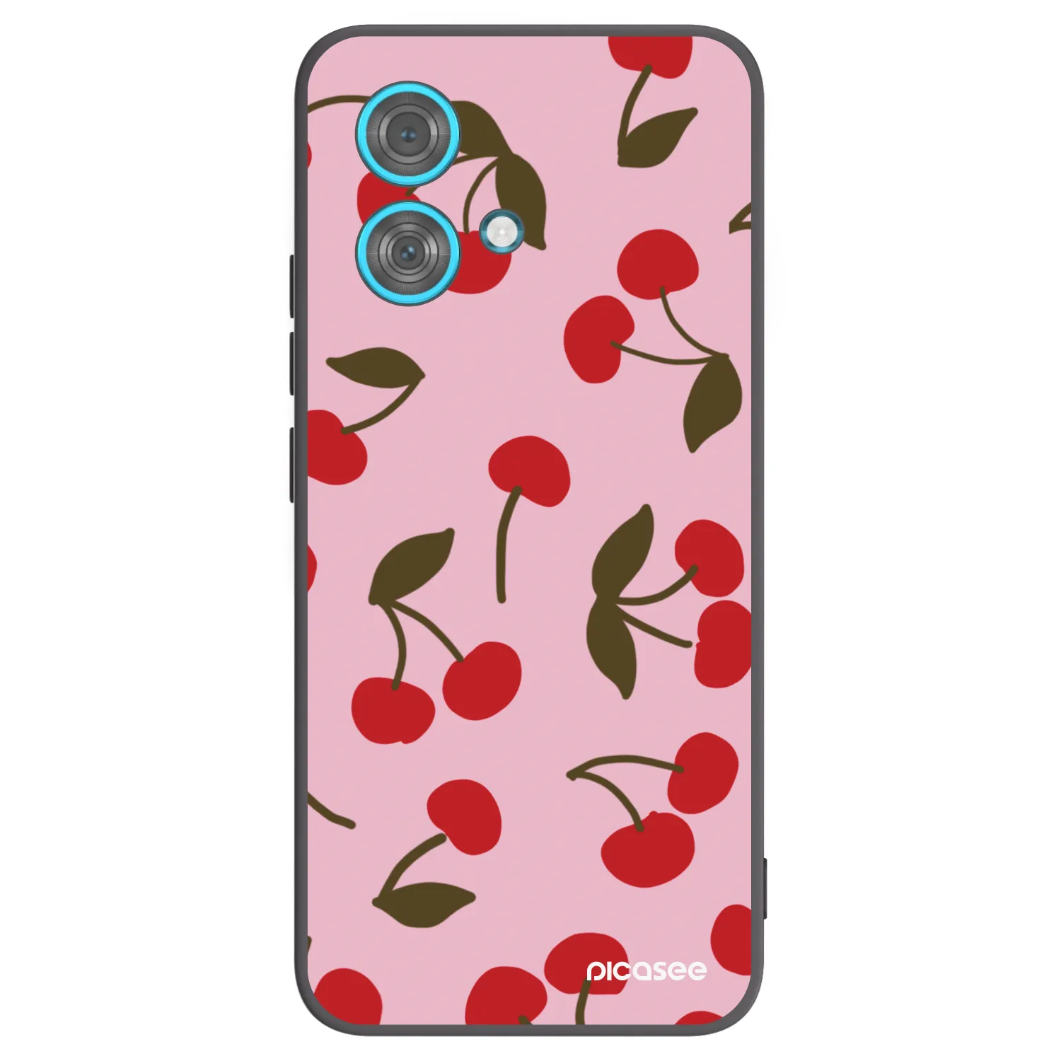 Picasee Μαύρη θήκη σιλικόνης για Motorola Edge 40 Neo - Cherry