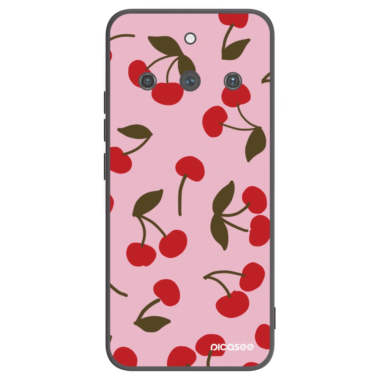 Picasee Μαύρη θήκη σιλικόνης για Realme 11 Pro+ - Cherry