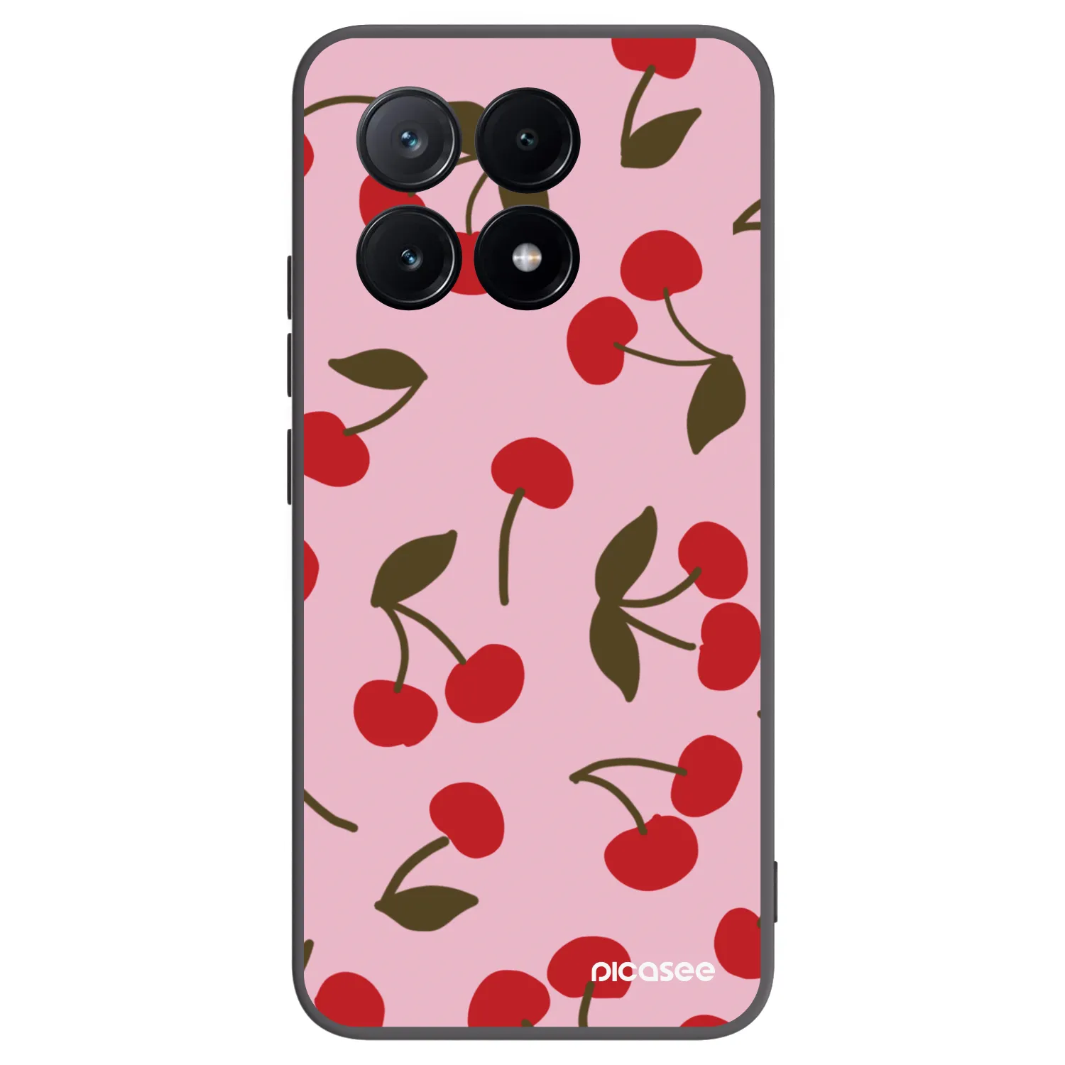 Picasee Μαύρη θήκη σιλικόνης για Xiaomi Poco X6 Pro - Cherry