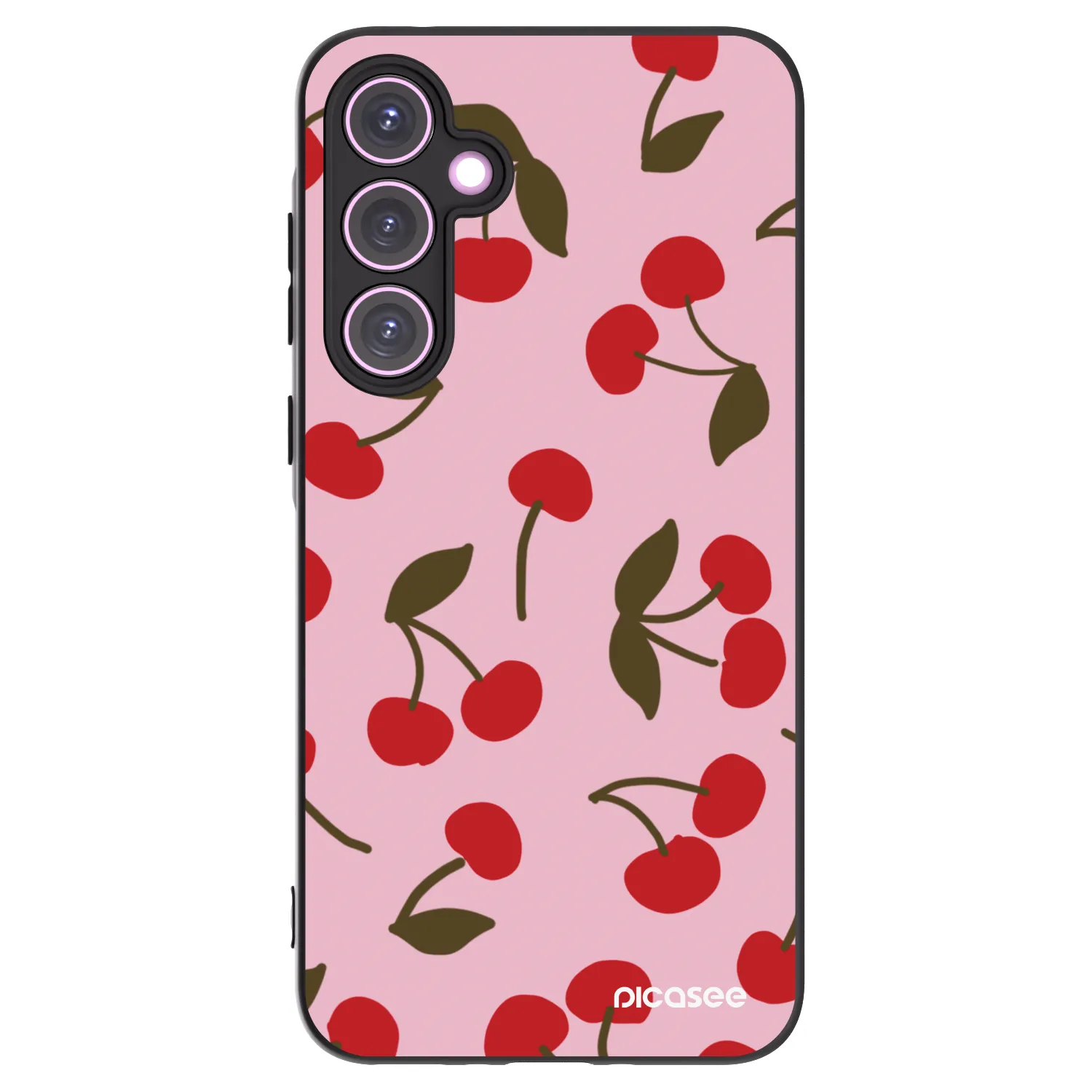 Picasee Μαύρη θήκη σιλικόνης για Samsung Galaxy A35 5G A356B - Cherry