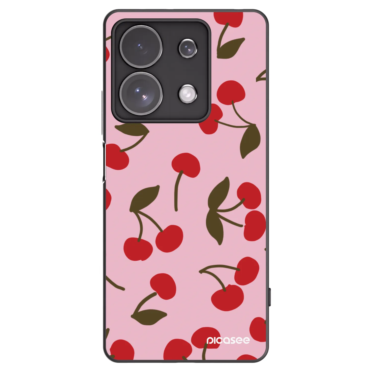 Picasee Μαύρη θήκη σιλικόνης για Xiaomi Redmi Note 13 Pro 4G - Cherry