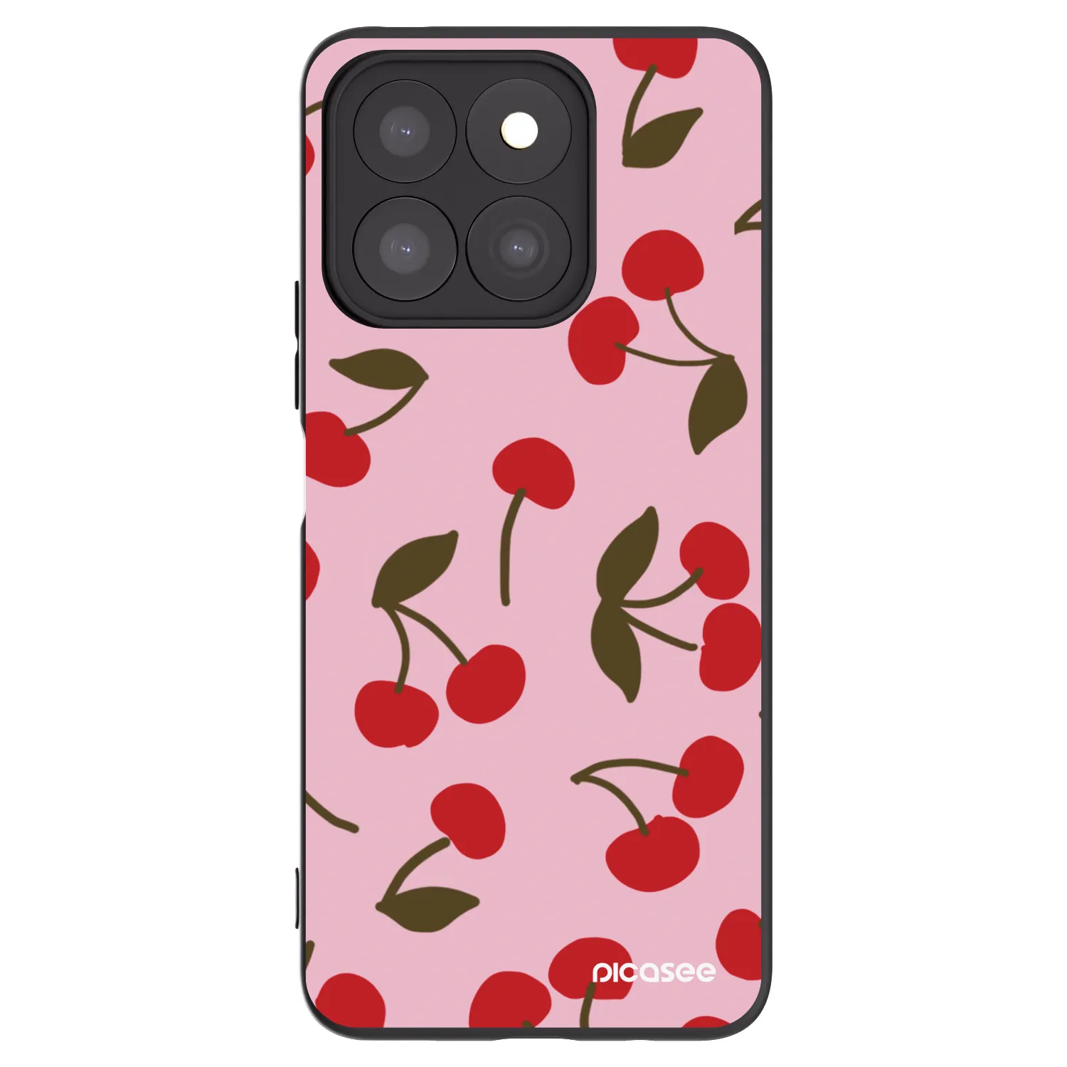 Picasee Μαύρη θήκη σιλικόνης για Honor X8b - Cherry
