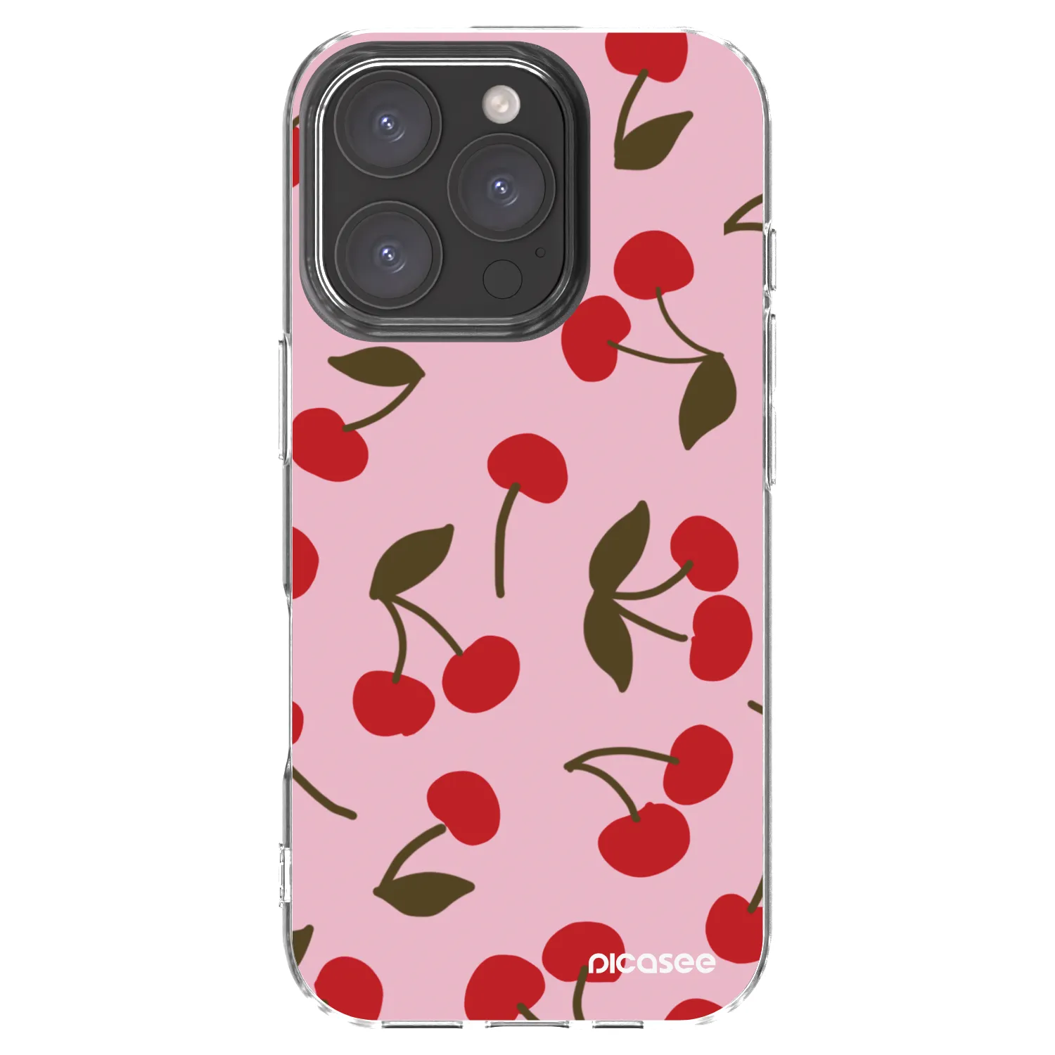 Picasee διαφανής θήκη σιλικόνης Apple iPhone 16 Pro - Cherry