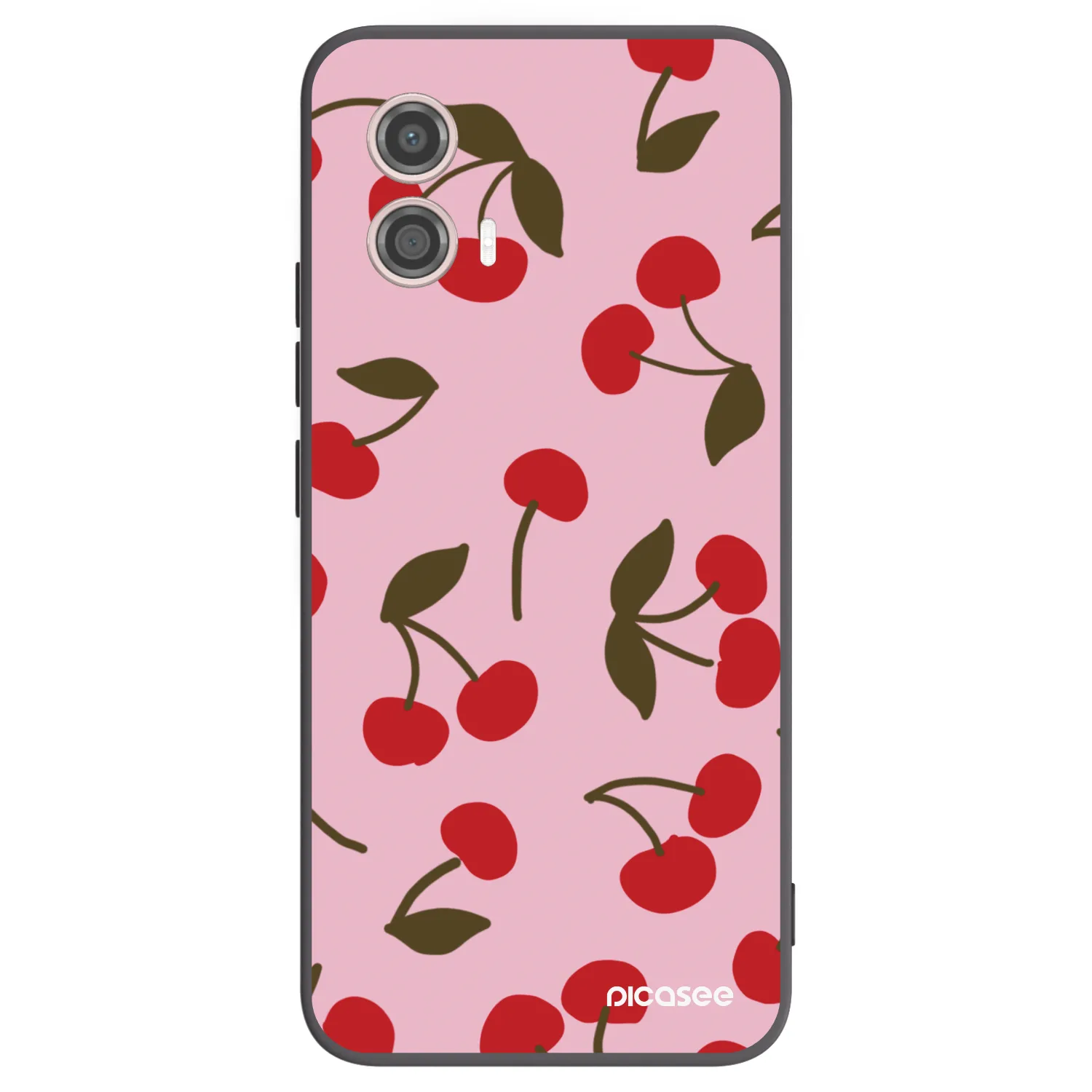 Picasee Μαύρη θήκη σιλικόνης για Motorola Moto G53 5G - Cherry