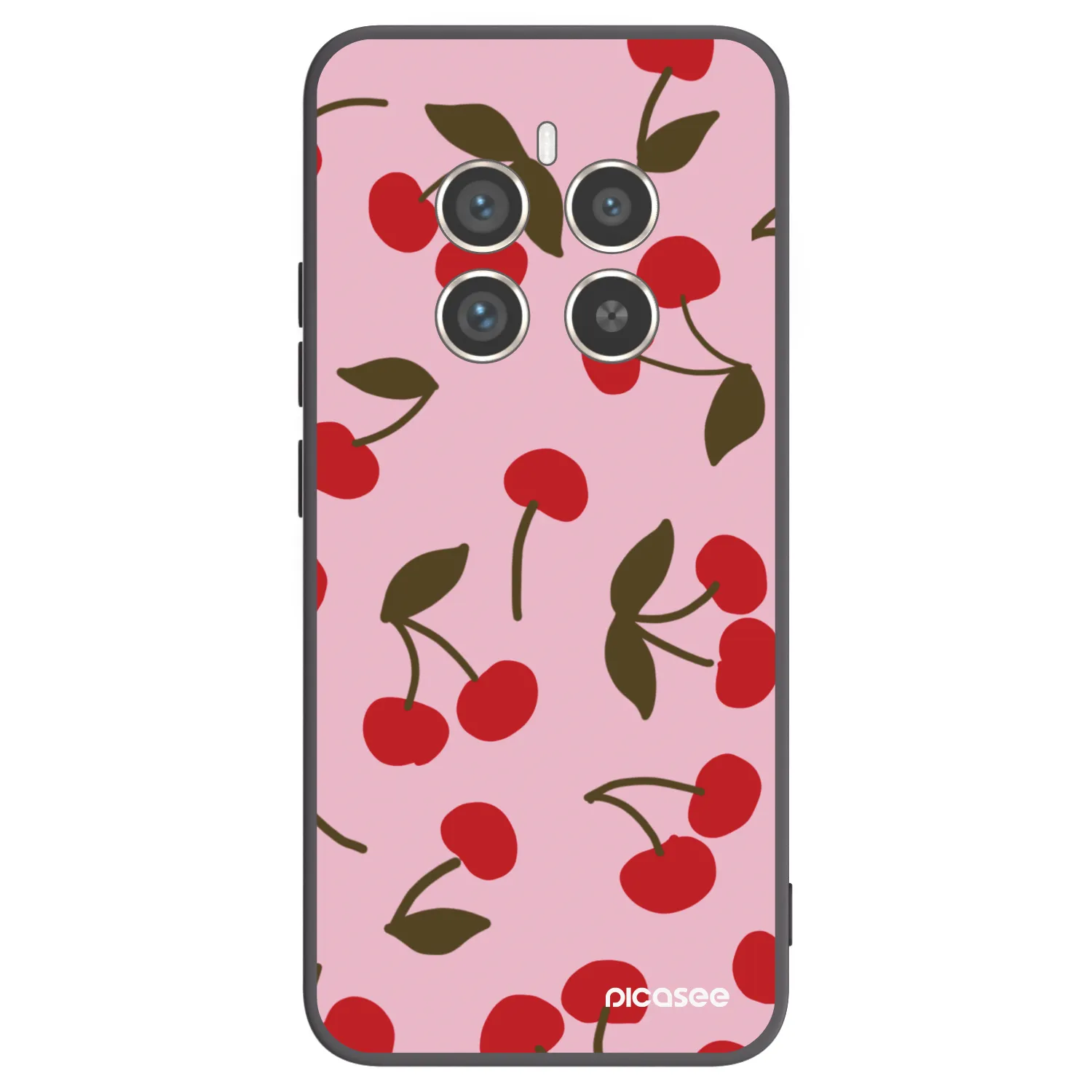 Picasee Μαύρη θήκη σιλικόνης για Realme 12 Pro 5G - Cherry