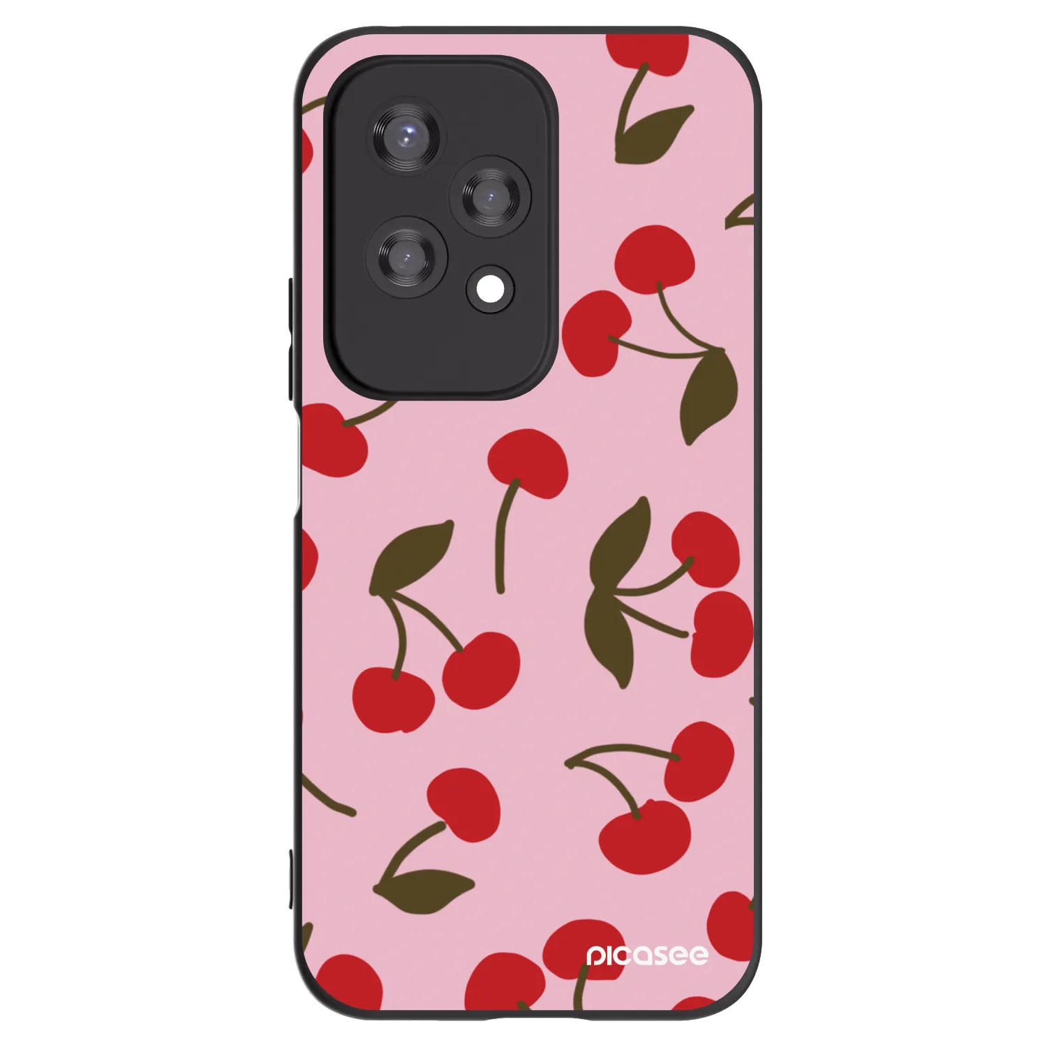 Picasee Μαύρη θήκη σιλικόνης για Honor 200 Lite - Cherry