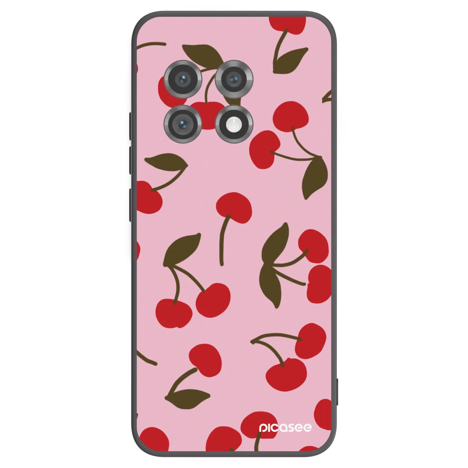 Picasee Μαύρη θήκη σιλικόνης για OnePlus 11 5G - Cherry