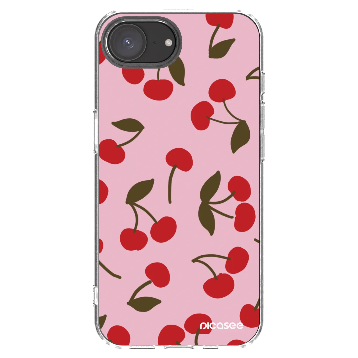 Picasee διαφανής θήκη σιλικόνης Apple iPhone 16e - Cherry