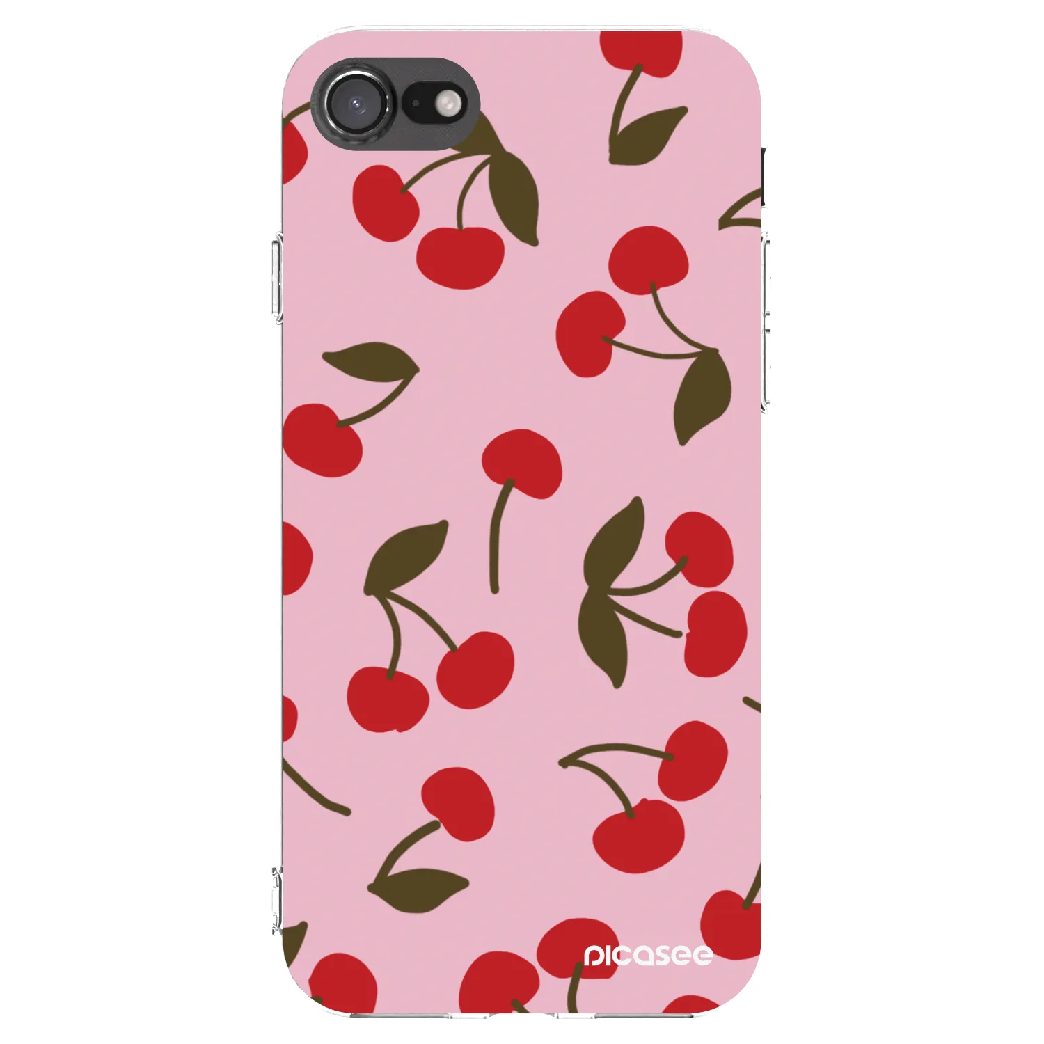 Picasee διαφανής θήκη σιλικόνης Apple iPhone 7 - Cherry