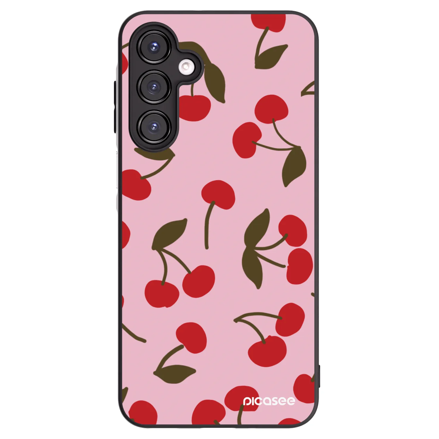 Picasee Μαύρη θήκη σιλικόνης για Samsung Galaxy A16 5G - Cherry