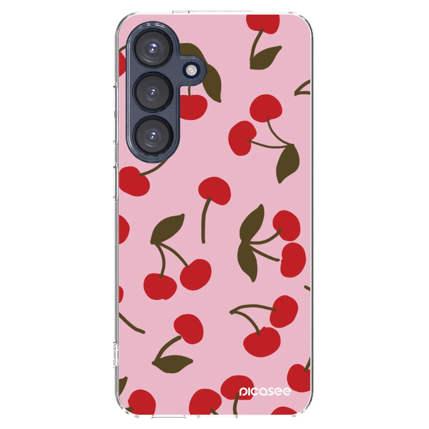 Picasee διαφανής θήκη σιλικόνης Samsung Galaxy S25 5G - Cherry
