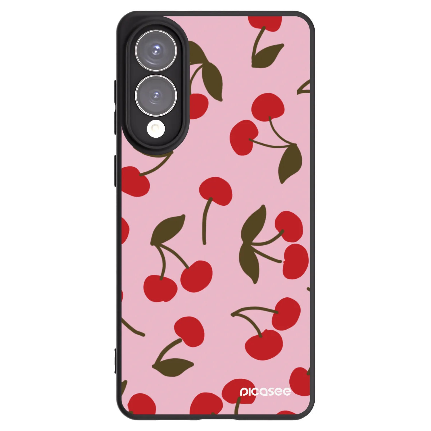 Picasee Μαύρη θήκη σιλικόνης για Samsung Galaxy S25 Edge 5G - Cherry