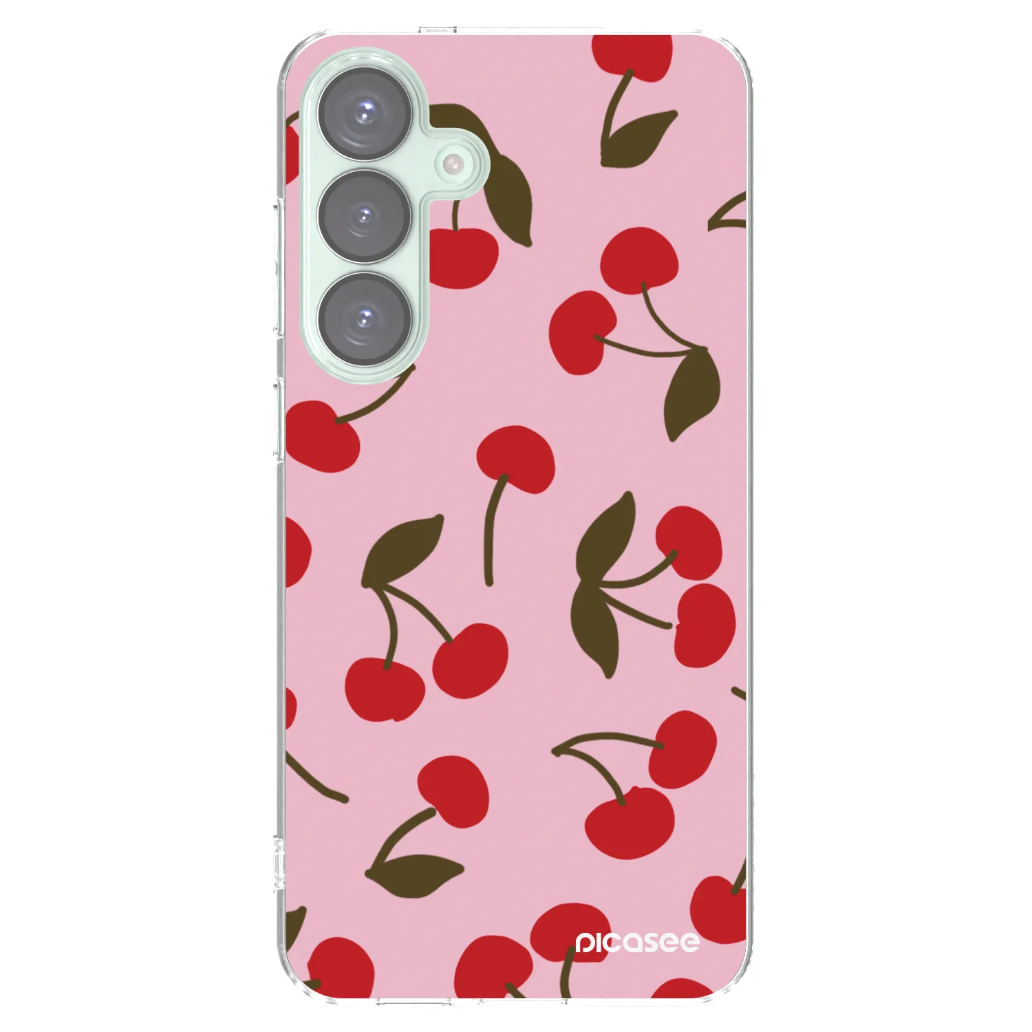 Picasee διαφανής θήκη σιλικόνης Samsung Galaxy S25+ 5G - Cherry