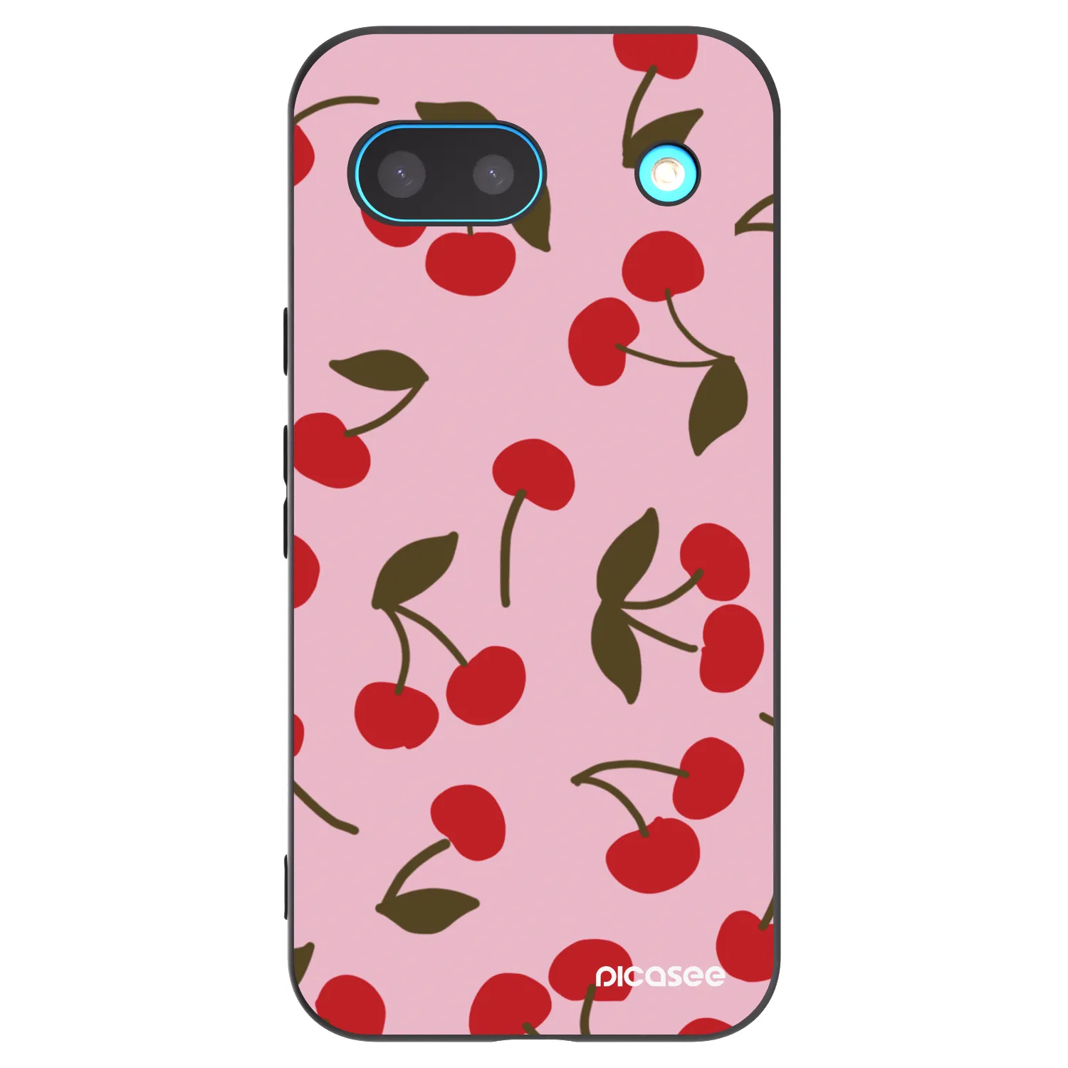 Picasee Μαύρη θήκη σιλικόνης για Google Pixel 8 - Cherry