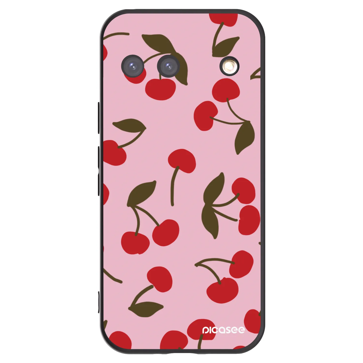 Picasee Μαύρη θήκη σιλικόνης για Google Pixel 9 - Cherry
